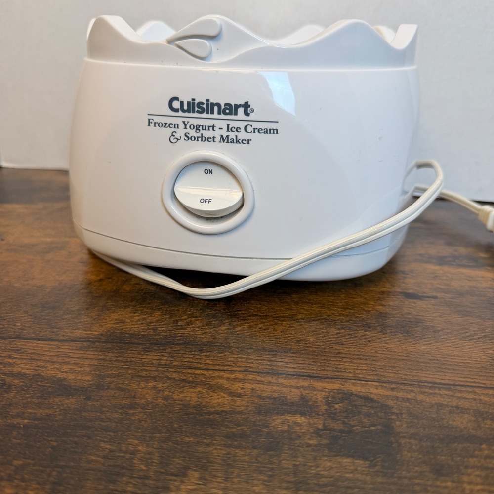 Cuisinart Ice Cream Maker White ICE-20 Frozen Yogurt Sorbet Maker Base Only